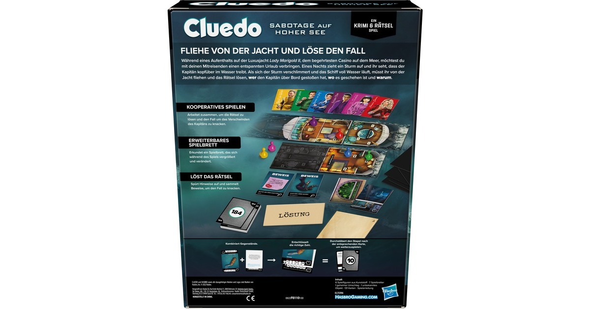Hasbro Cluedo Sabotage auf hoher See, Brettspiel