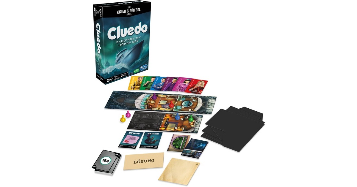 Hasbro Cluedo Sabotage auf hoher See, Brettspiel