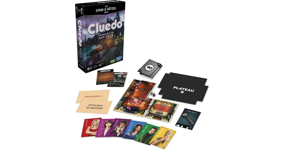 Hasbro Cluedo Verrat in der Villa, Brettspiel