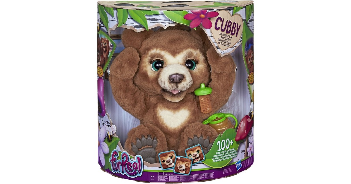 Hasbro FurReal Cubby, mein Knuddelbär, Kuscheltier(braun/creme, Outlet)