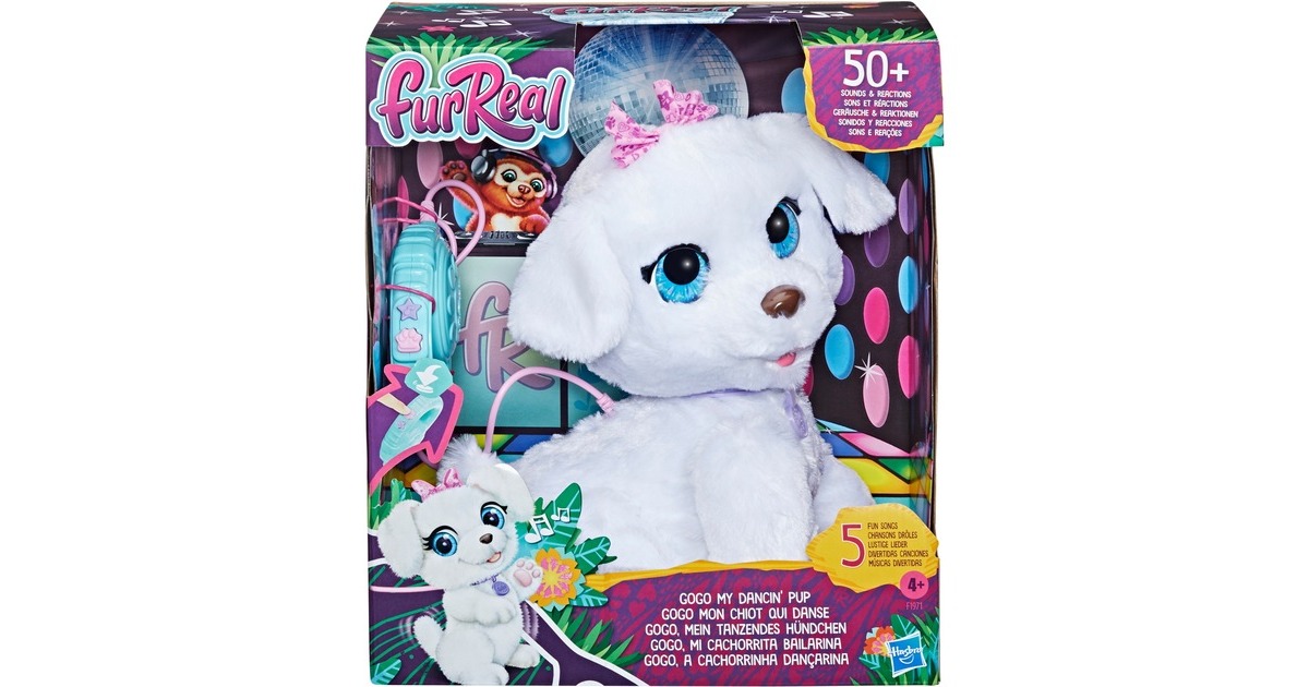 Hasbro FurReal GoGo, mein tanzendes Hündchen, Kuscheltier(weiß)
