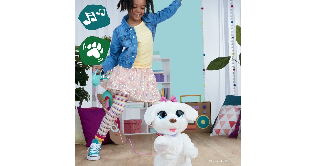 Hasbro FurReal GoGo, mein tanzendes Hündchen, Kuscheltier(weiß)