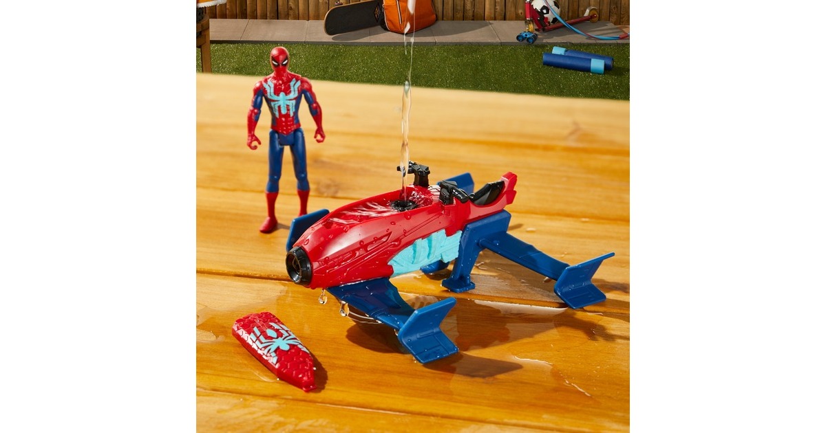 Hasbro Marvel Epic Hero Series Spider-Man Jet Splasher, Spielfigur(rot/blau)