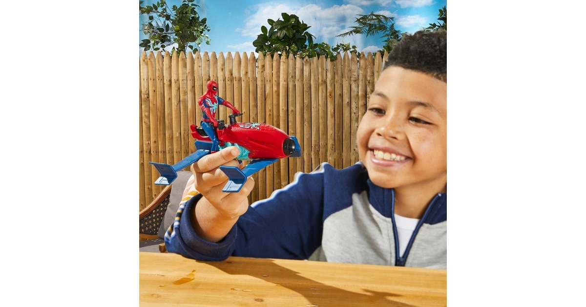 Hasbro Marvel Epic Hero Series Spider-Man Jet Splasher, Spielfigur(rot/blau)