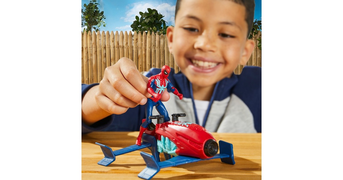 Hasbro Marvel Epic Hero Series Spider-Man Jet Splasher, Spielfigur(rot/blau)
