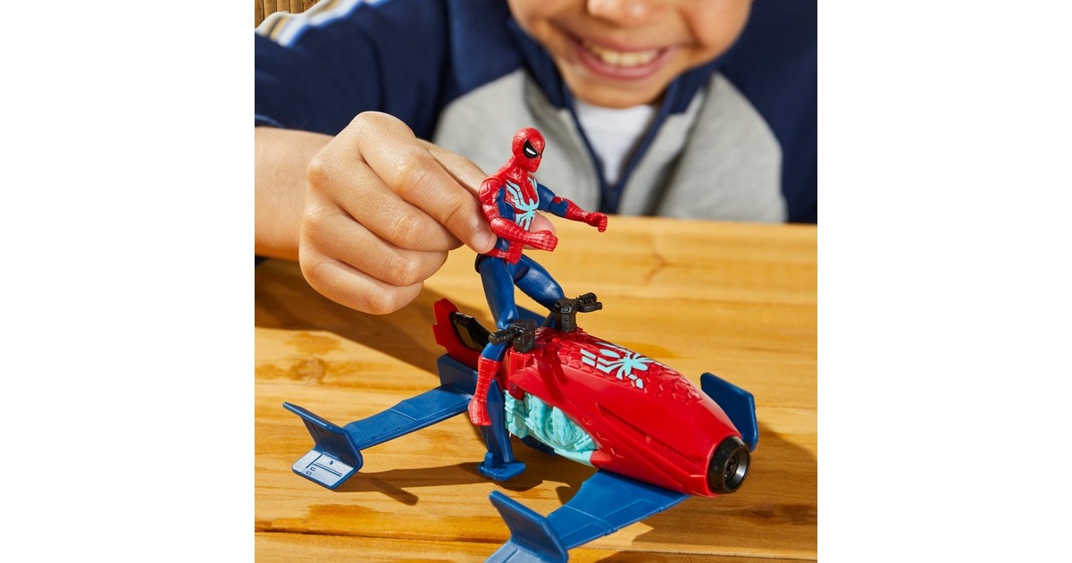 Hasbro Marvel Epic Hero Series Spider-Man Jet Splasher, Spielfigur(rot/blau)
