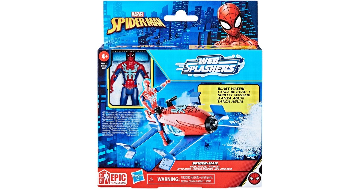 Hasbro Marvel Epic Hero Series Spider-Man Jet Splasher, Spielfigur(rot/blau)
