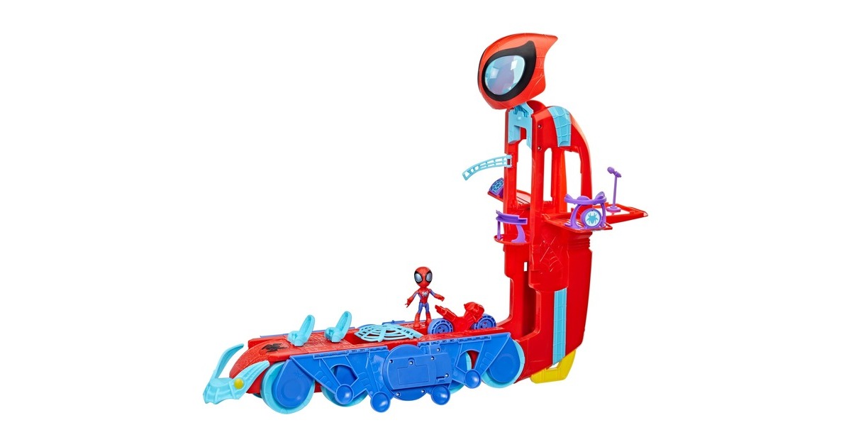 Hasbro Marvel Spidey and His Amazing Friends 2-in-1 Spider Raupe, Spielfahrzeug