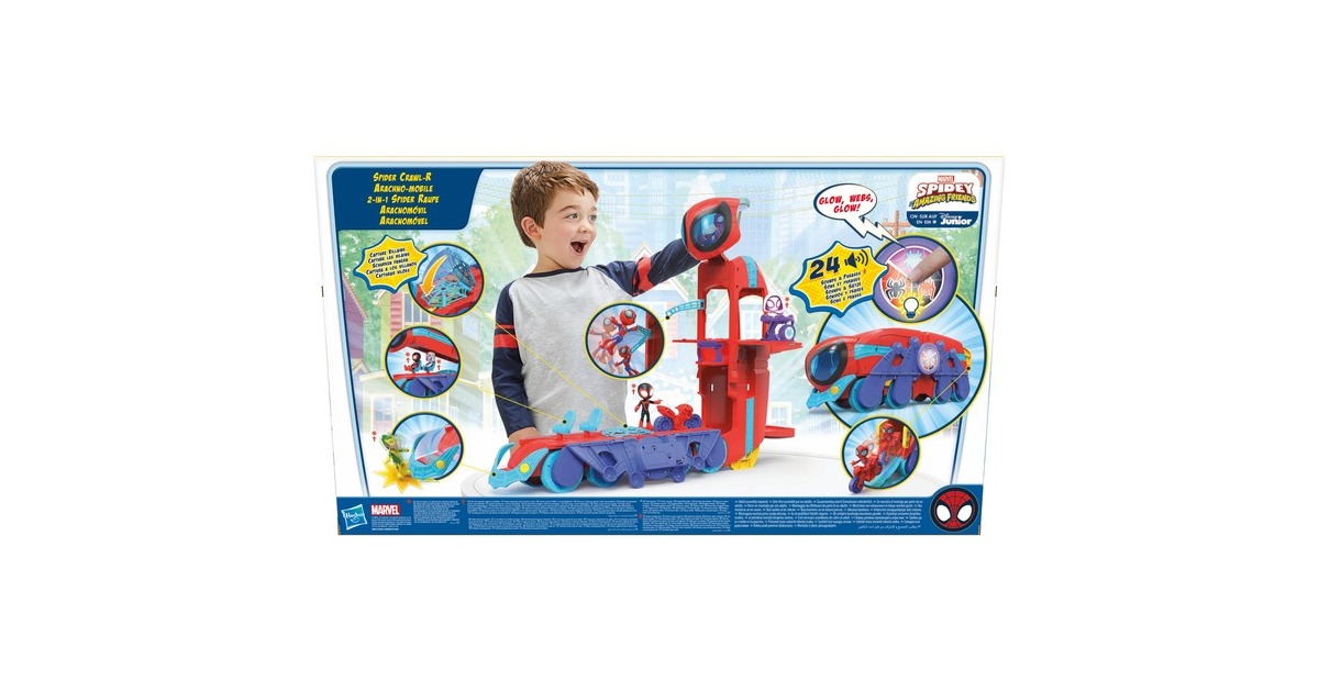 Hasbro Marvel Spidey and His Amazing Friends 2-in-1 Spider Raupe, Spielfahrzeug