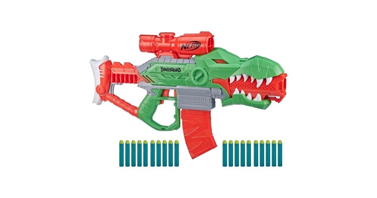 Hasbro Nerf DinoSquad Rex-Rampage, Nerf Gun(grün/orange) Hasbro Nerf DinoSquad Rex-Rampage, Nerf Gun(grün/orange)