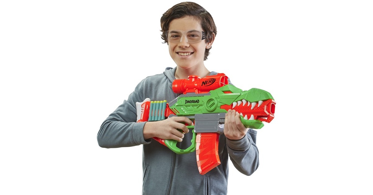 Hasbro Nerf DinoSquad Rex-Rampage, Nerf Gun(grün/orange)