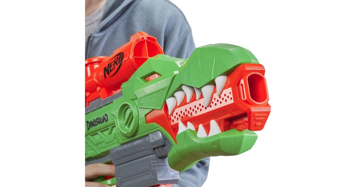 Hasbro Nerf DinoSquad Rex-Rampage, Nerf Gun(grün/orange)