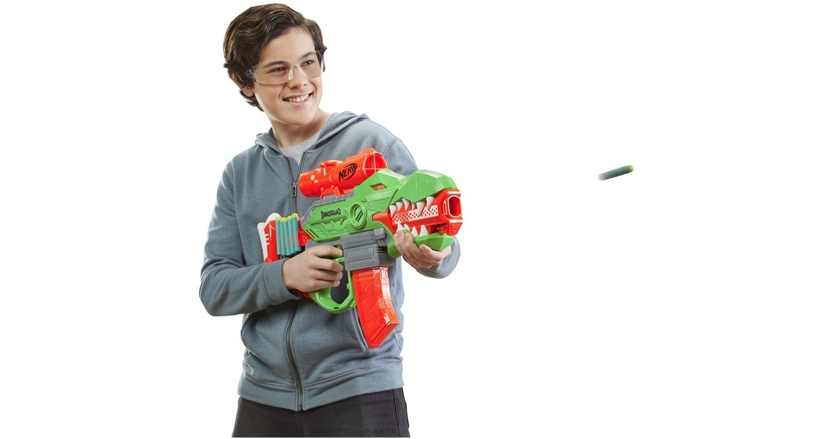 Hasbro Nerf DinoSquad Rex-Rampage, Nerf Gun(grün/orange)