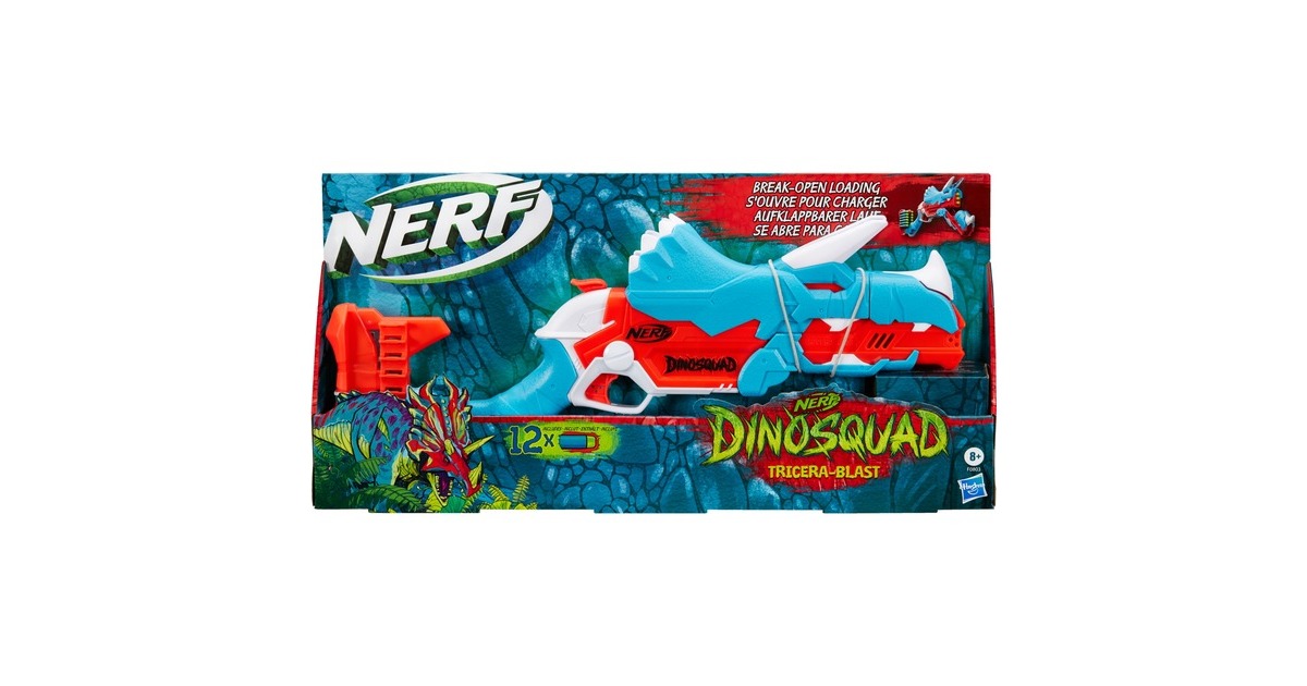 Hasbro Nerf DinoSquad Tricera-Blast, Nerf Gun(hellblau/orange)