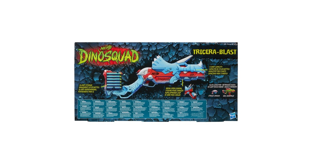Hasbro Nerf DinoSquad Tricera-Blast, Nerf Gun(hellblau/orange)