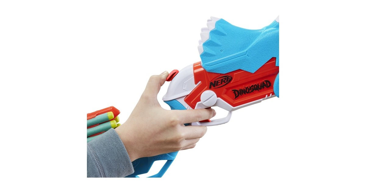 Hasbro Nerf DinoSquad Tricera-Blast, Nerf Gun(hellblau/orange)