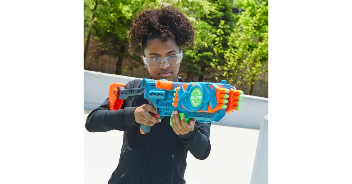 Hasbro Nerf Elite 2.0 Flipshots Flip-16, Nerf Gun(blaugrau/orange)