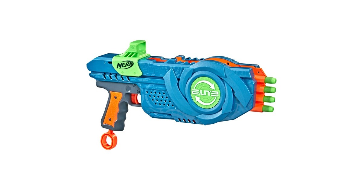Hasbro Nerf Elite 2.0 Flipshots Flip-8, Nerf Gun(blaugrau/orange)