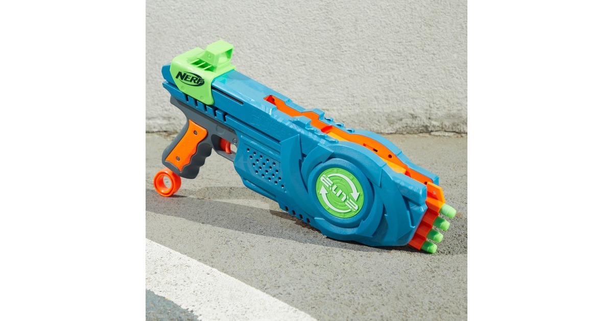 Hasbro Nerf Elite 2.0 Flipshots Flip-8, Nerf Gun(blaugrau/orange)