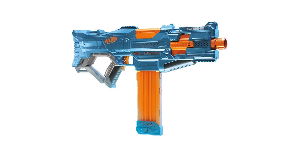 Hasbro Nerf Elite 2.0 Turbine CS-18, Nerf Gun(blaugrau/orange)