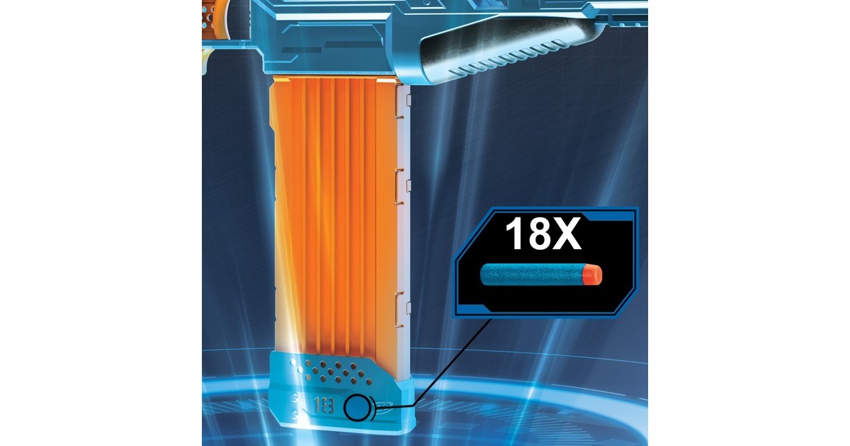 Hasbro Nerf Elite 2.0 Turbine CS-18, Nerf Gun(blaugrau/orange)