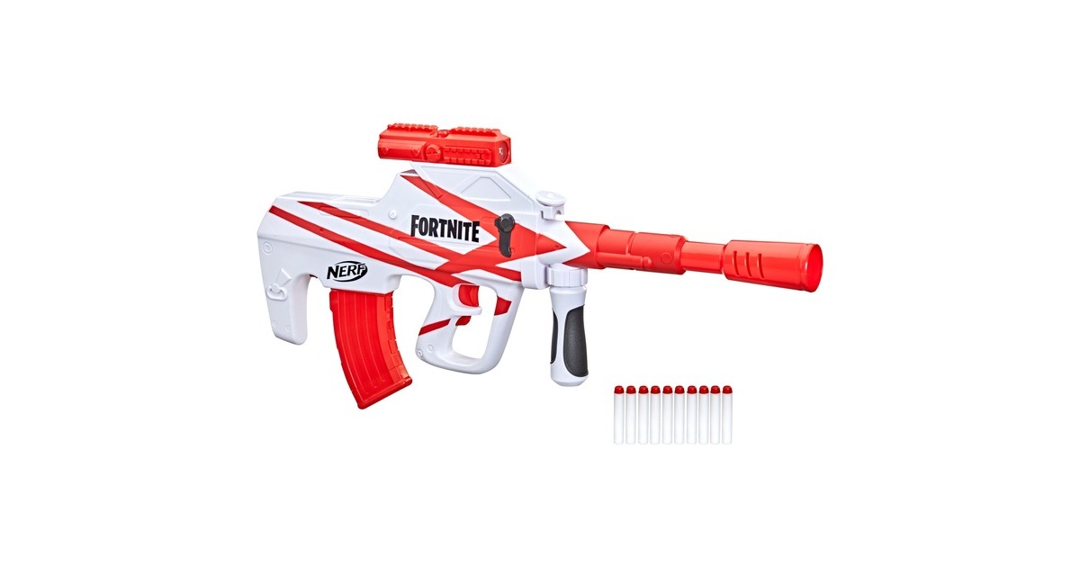 Hasbro Nerf Fortnite B-AR, Nerf Gun(weiß/rot)