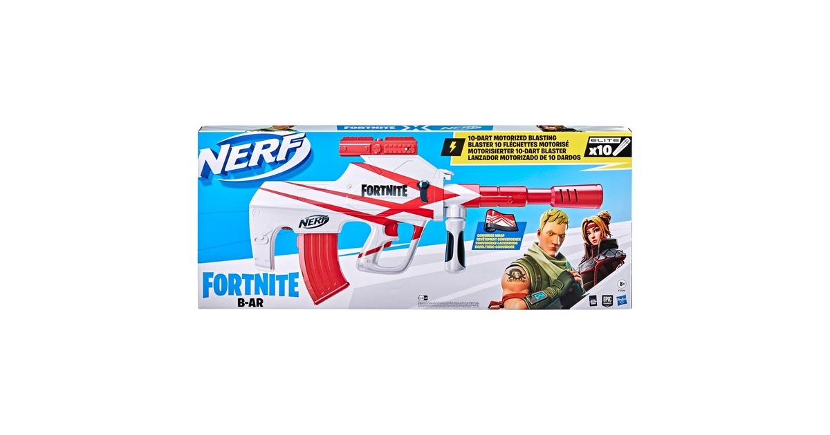 Hasbro Nerf Fortnite B-AR, Nerf Gun(weiß/rot)