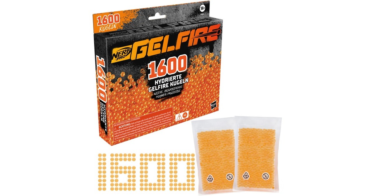 Hasbro Nerf Gelfire Refills, Kugelblaster(1600 Stück)