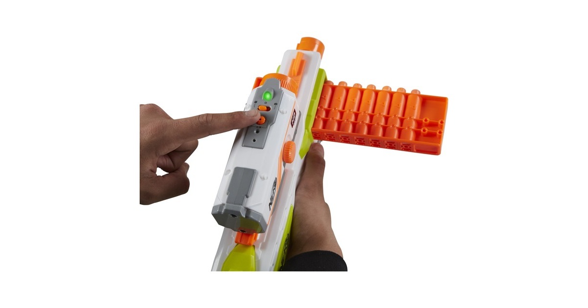 Hasbro Nerf N-Strike Elite Modulus BattleScout ICS-10, Nerf Gun(weiß/orange, Frustfreie Verpackung)