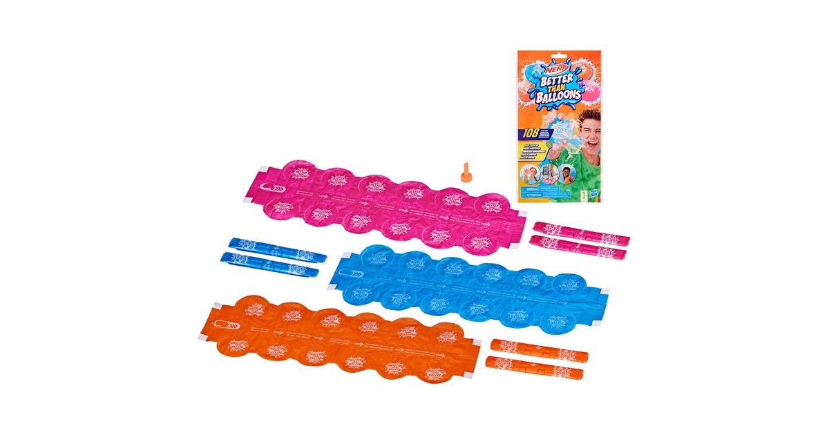 Hasbro Nerf Super Soaker Better Than Balloons (108 Stück), Wasserspielzeug(mehrfarbig)