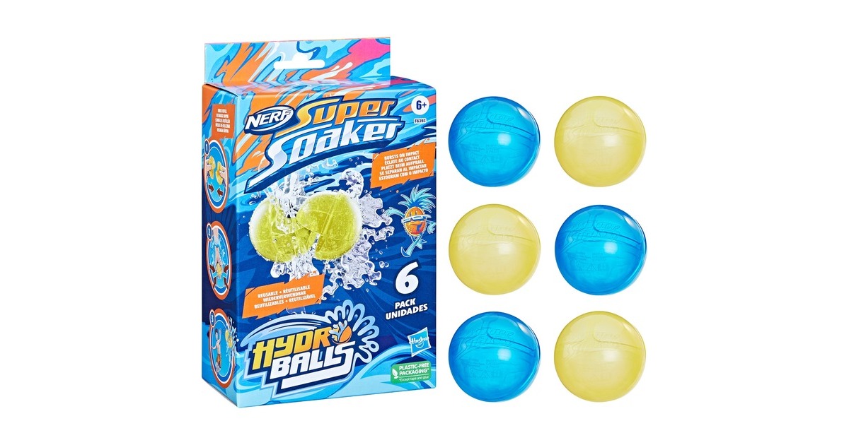 Hasbro Nerf Super Soaker Hydro Balls 6er-Pack, Wasserspielzeug