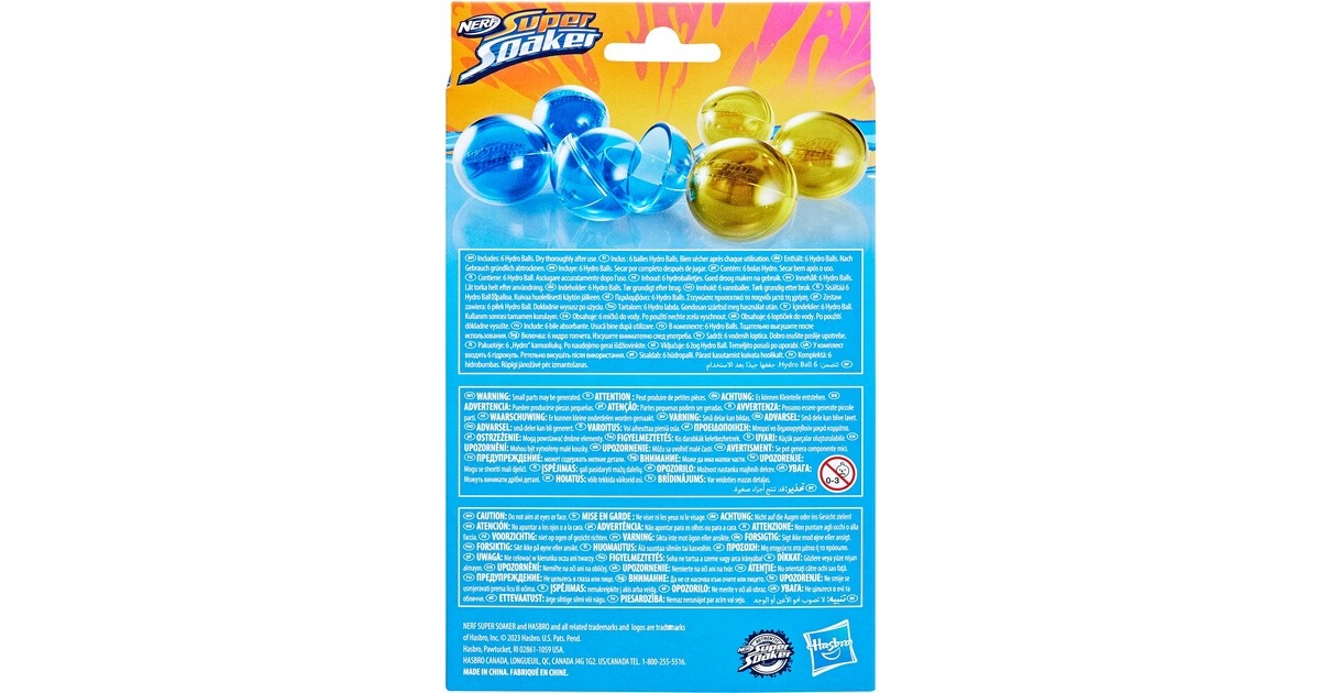 Hasbro Nerf Super Soaker Hydro Balls 6er-Pack, Wasserspielzeug