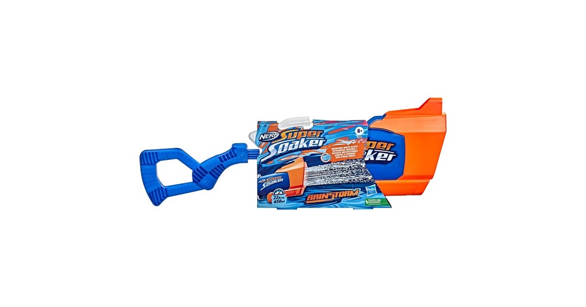 Hasbro Nerf Super Soaker Rainstorm, Wasserpistole(blau/orange)