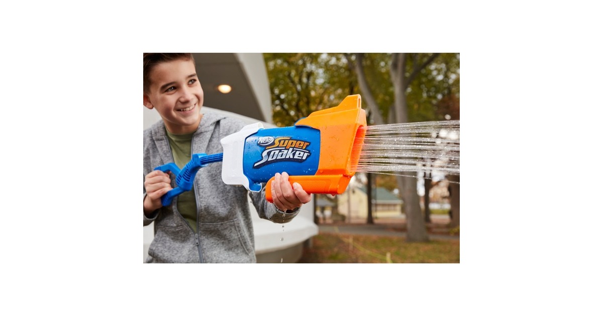 Hasbro Nerf Super Soaker Rainstorm, Wasserpistole(blau/orange)