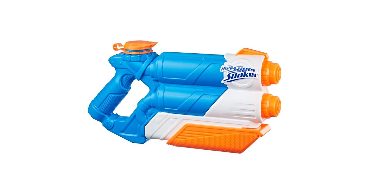 Hasbro Nerf Super Soaker Twin Tide, Wasserpistole(blau/weiß)