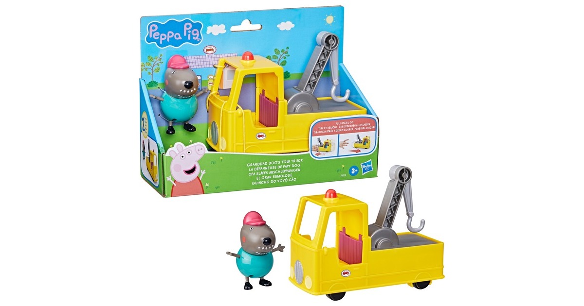 Hasbro Peppa Pig Opa Kläffs Abschleppwagen, Spielfigur