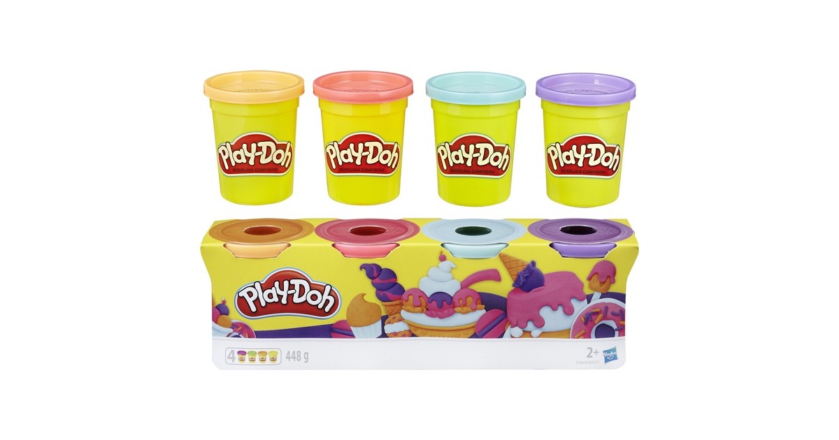 Hasbro Play-Doh 4er-Farbenpack Sweet, Kneten(4 112g-Dosen)