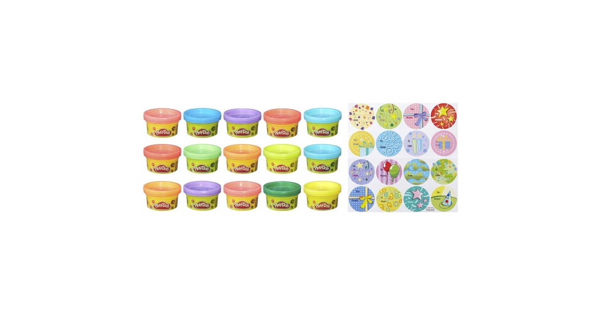 Hasbro Play-Doh Partyknete mit Stickern, Kneten