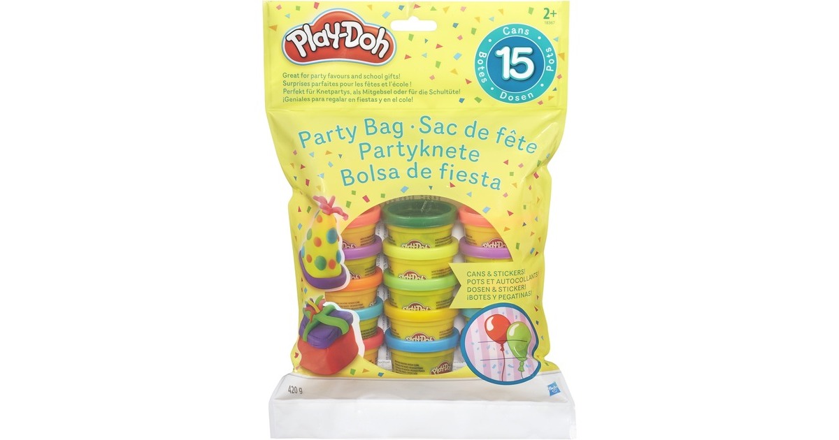 Hasbro Play-Doh Partyknete mit Stickern, Kneten