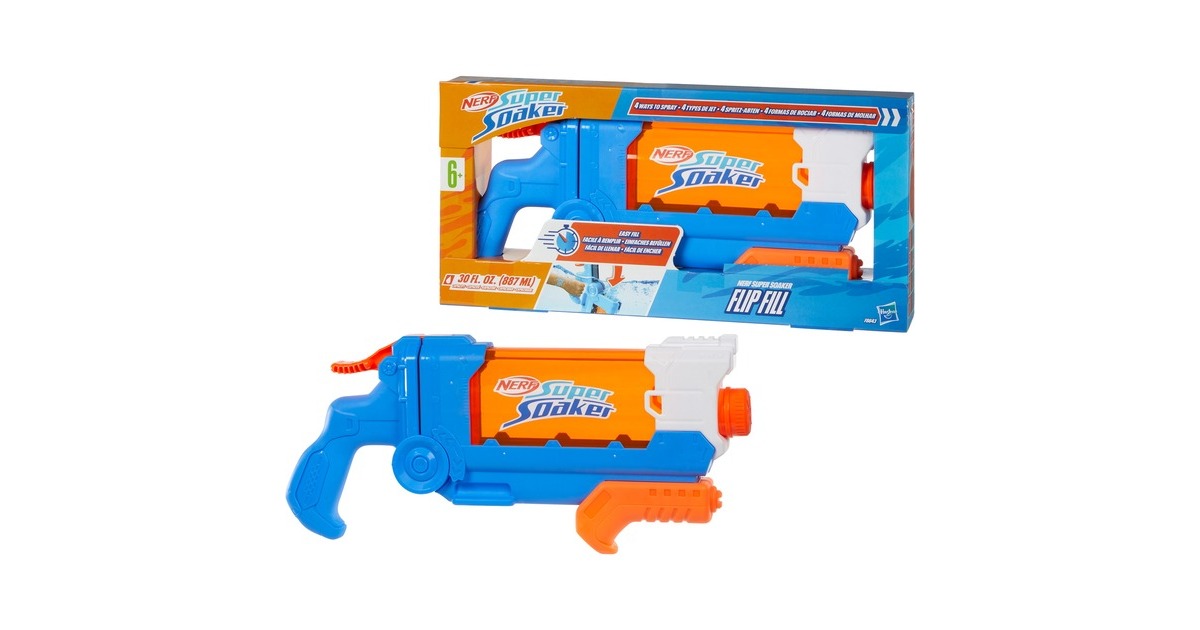 Hasbro Super Soaker Flip Fill , Wasserpistole(blau/weiß)