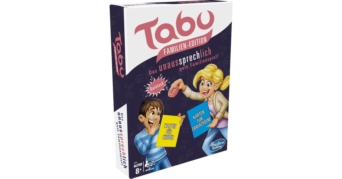 Hasbro Tabu Familien Edition, Partyspiel