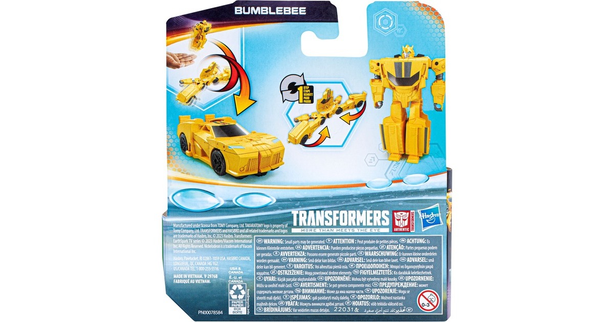 Hasbro Transformers EarthSpark 1-Step Flip Changer Bumblebee, Spielfigur