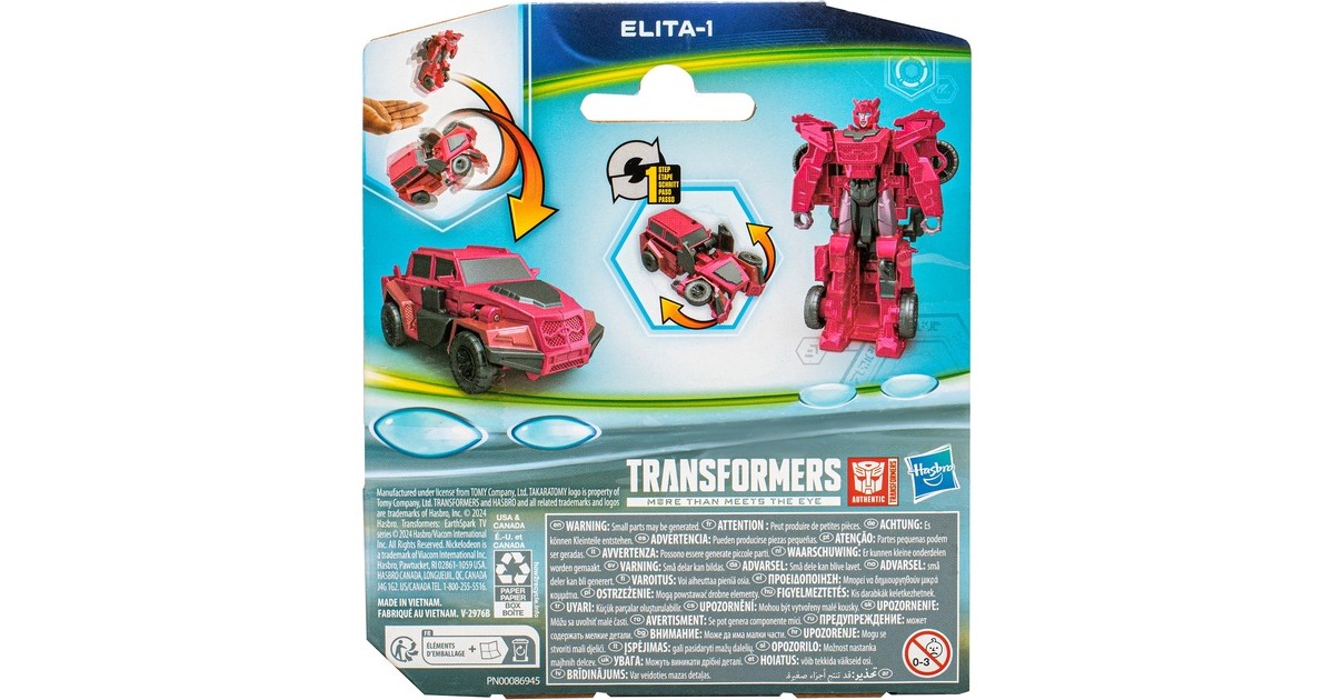 Hasbro Transformers EarthSpark 1-Step Flip Changer Elita-1, Spielfigur