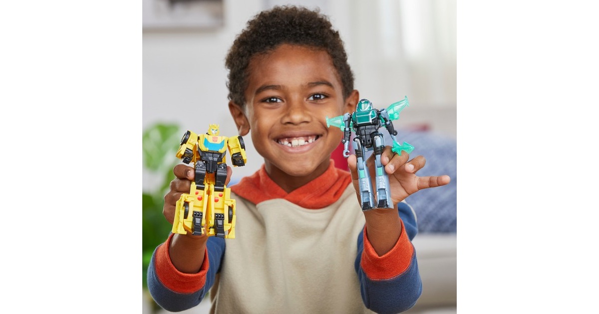 Hasbro Transformers EarthSpark Cyber-Combiner Bumblebee und Mo Malto, Spielfigur