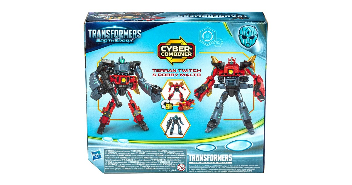 Hasbro Transformers EarthSpark Cyber-Combiner Terran Twitch und Robby Malto, Spielfigur