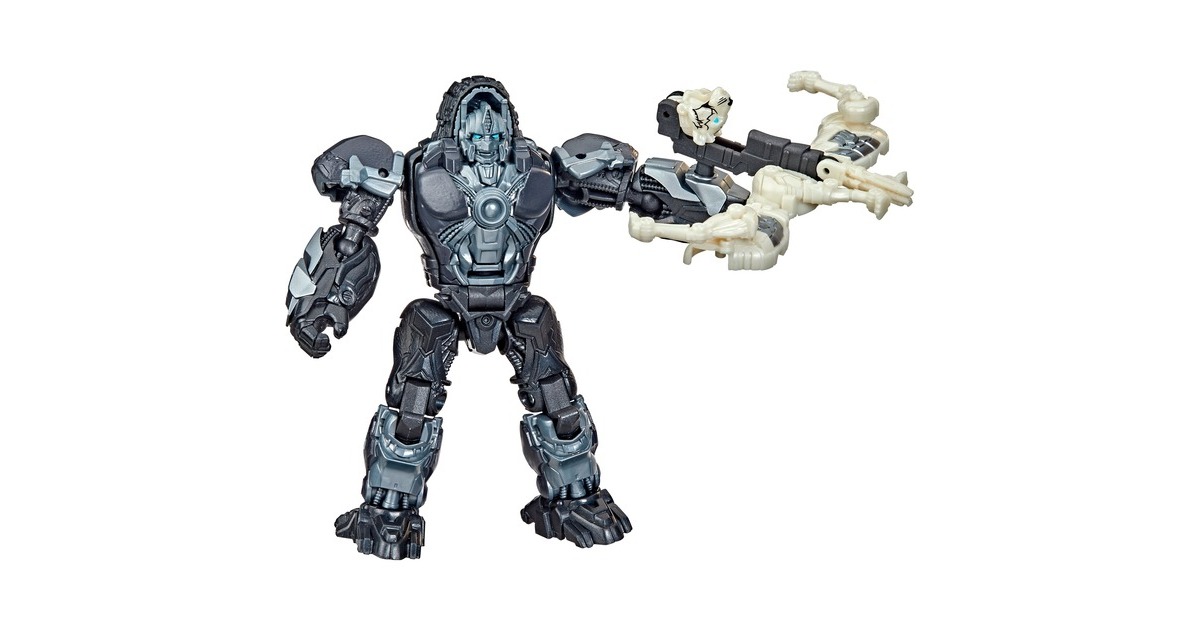 Hasbro Transformers: Aufstieg der Bestien Beast Weaponizers Optimus Primal und Arrowstripe, Spielfigur(2er-Pack, 12,5 und 7,5 cm groß)