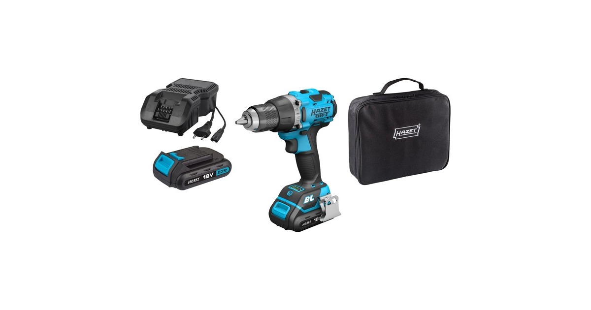 Hazet Akku-Bohrmaschine Satz 9230-2, 18Volt, Bohrschrauber(blau/schwarz, Li-Ionen Akku 2Ah) Hazet Akku-Bohrmaschine Satz 9230-2, 18Volt, Bohrschrauber(blau/schwarz, Li-Ionen Akku 2Ah)