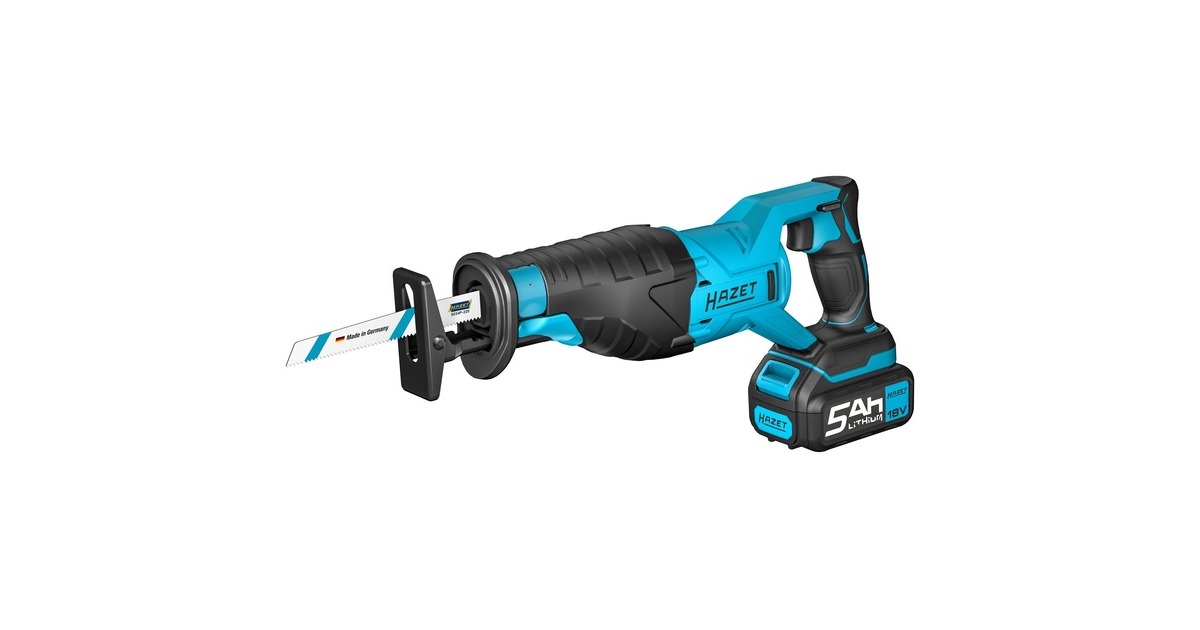 Hazet Akku-Säbelsäge 9234-1/4, 18Volt(blau/schwarz, 2x Li-Ionen Akku 5,0Ah)