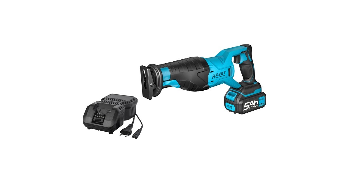 Hazet Akku-Säbelsäge 9234-1, 18Volt(blau/schwarz, Li-Ionen Akku 5,0Ah)