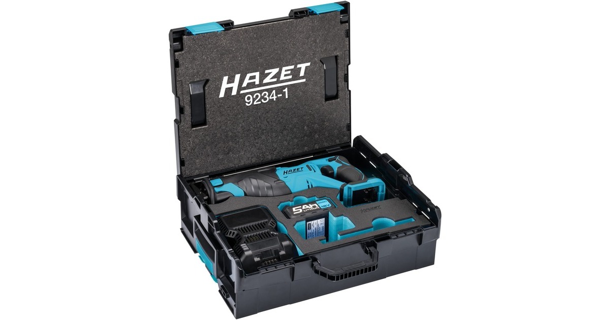 Hazet Akku-Säbelsäge 9234-1, 18Volt(blau/schwarz, Li-Ionen Akku 5,0Ah)